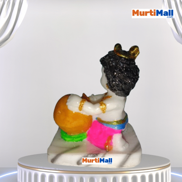 Makhan Krishna – Adorable Bal Krishna Idol for Love, Joy & Home Decor - Image 3