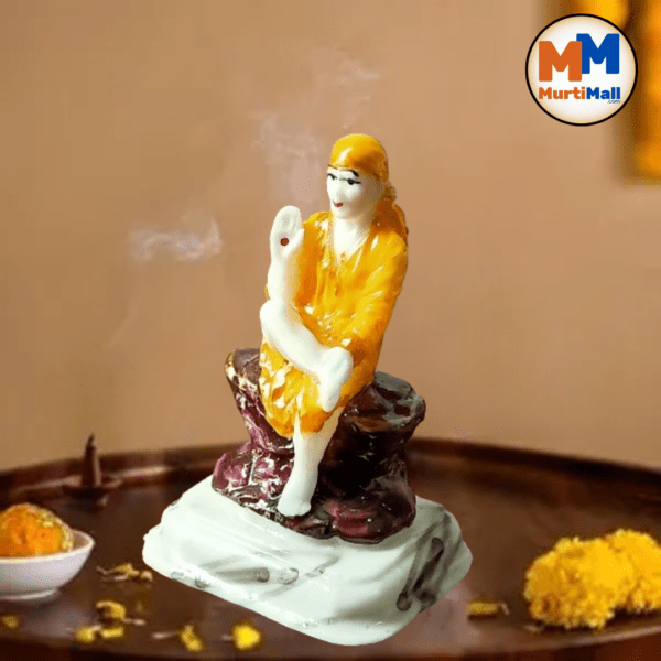 Marble Dust Sai Baba Murti Statue Idol Shirdi Sai Baba Idol for Home Pooja - Image 4