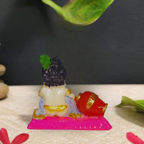 Makhan Krishna Statue – Adorable Bal Krishna Idol for Devotion & Decor - Image 3