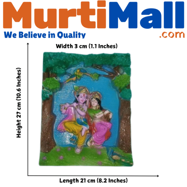 Radha Krishna Frame – Divine Wall Art for Love, Devotion & Home Decor - Image 3
