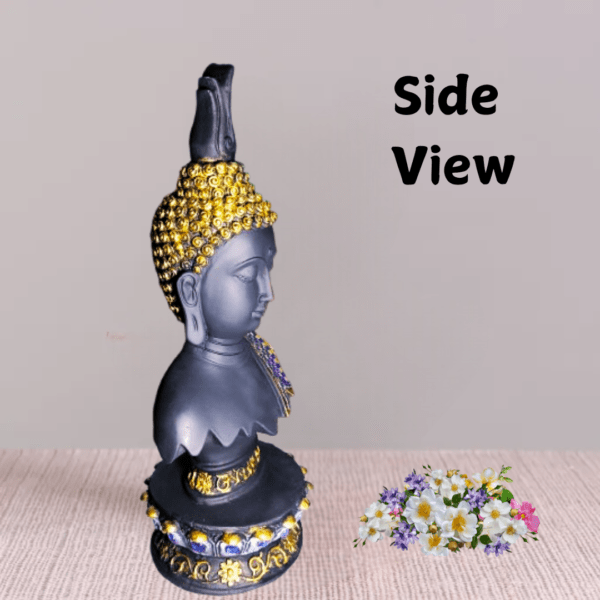 Black Gautam Buddha head statue