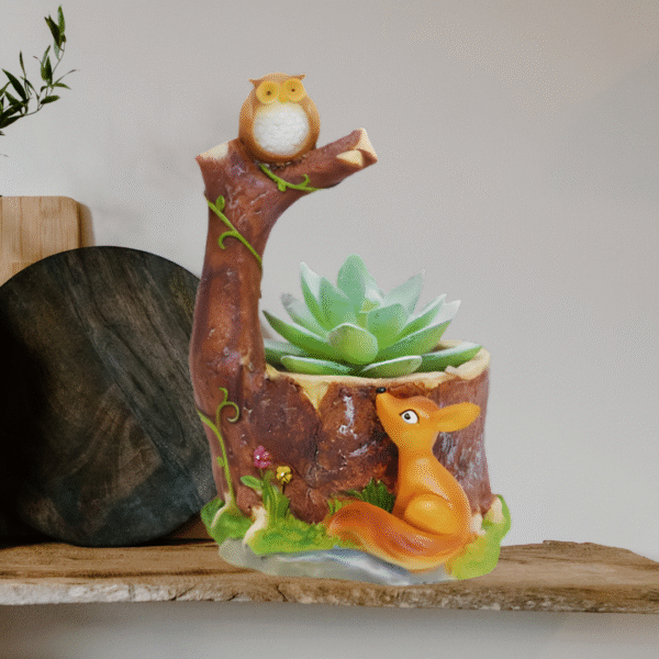 Handcrafted Hanging Resin Flower Pot – Window & Table Decor - Image 2