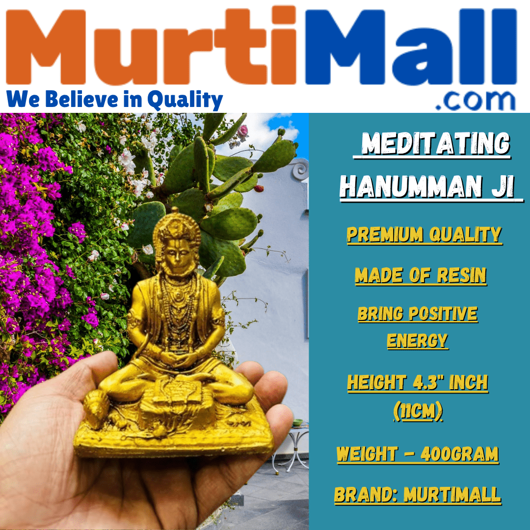 Golden Hanuman Statue – Divine Decor for Strength, Protection & Pooja - Image 4