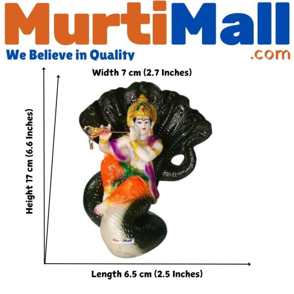 Kaliya Naag Krishna Statue – Divine Victory Idol for Protection & Devotion - Image 4