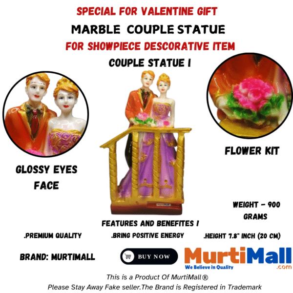 Couple Statue Gift – Romantic Decor for Love, Anniversary & Gifting - Image 4