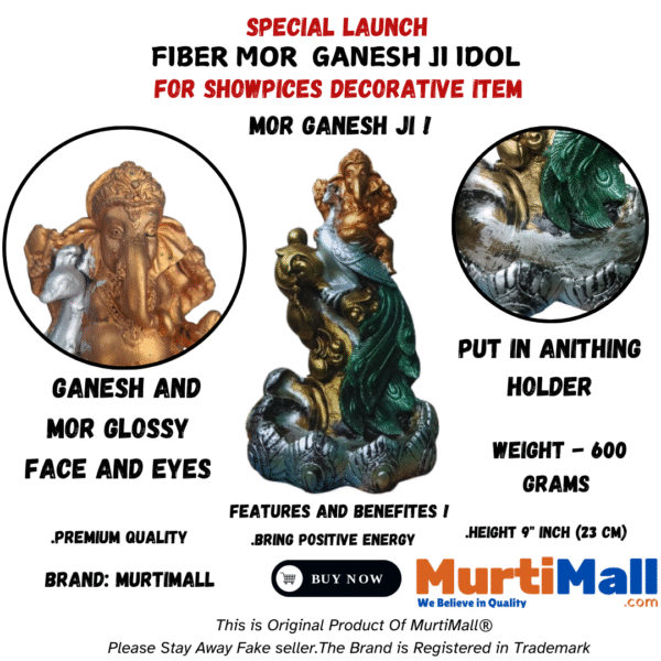 Large Ganesh Statue – Grand Idol for Prosperity, Pooja & Home Decor - Image 4
