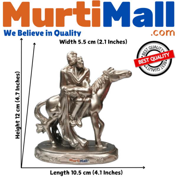 Romantic Horse Riding Couple Statue – Symbol of Love, Adventure & Elegance - Image 5