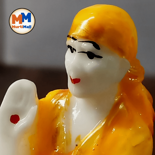 Marble Dust Sai Baba Murti Statue Idol Shirdi Sai Baba Idol for Home Pooja - Image 3