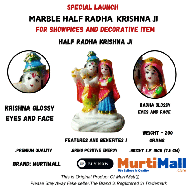 Radha Krishna Murti – Divine Love Idol for Home Temple & Elegant Decor - Image 5