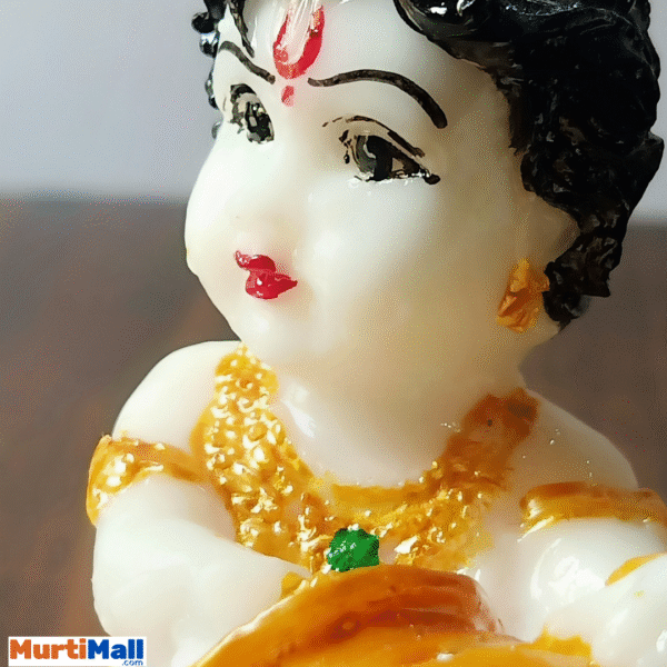 Makhan Krishna – Adorable Bal Krishna Idol for Love, Joy & Home Decor - Image 5