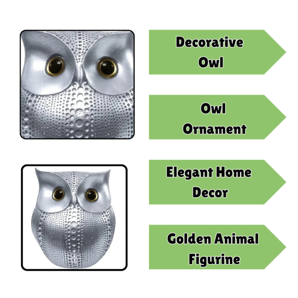 Silver Owl – Elegant Figurine for Wisdom, Luck & Decorative Charm - Image 5