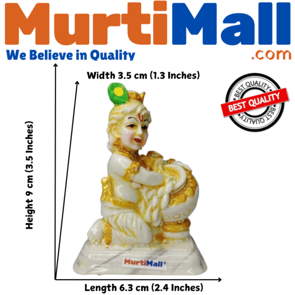 Makhan Krishna Idol – Divine Baby Krishna for Love, Joy & Home Decor - Image 5