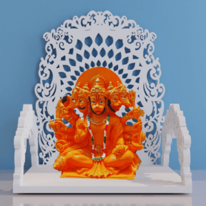 Panchmukhi Hanuman resin idol in orange
