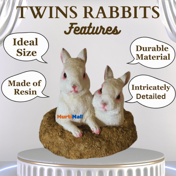 Enhance your Table, Home and Garden with Twin Rabbits Set - Image 4