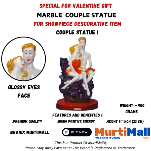 Couple Statue Gift – Romantic Figurine for Love, Decor & Celebrations - Image 4