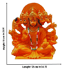 Panchmukhi Hanuman resin idol in orange