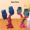 Polyresin 2 Owl Sitting On Tree