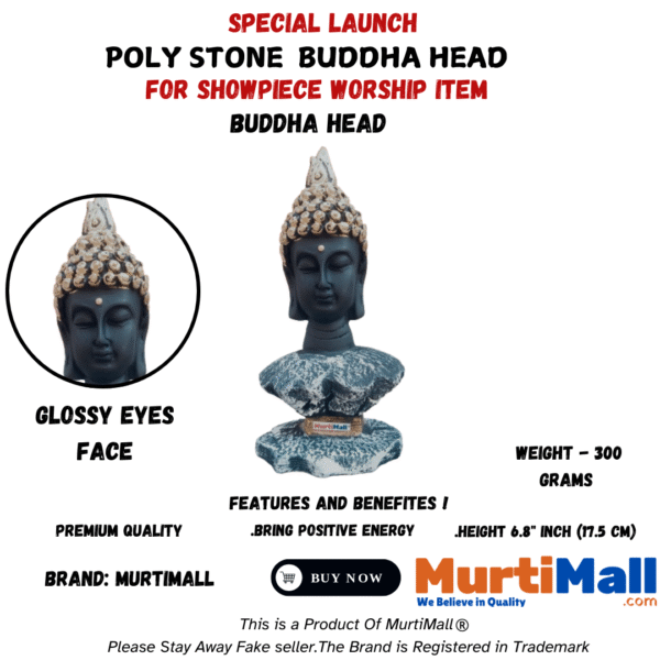 Buddha Head Statue – Serene Decor for Home, Garden & Meditation Space - Image 4