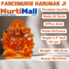 Panchmukhi Hanuman resin idol in orange