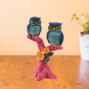 Polyresin 2 Owl Sitting On Tree