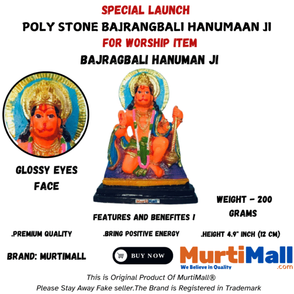 Hanuman Ji Murti – Sacred Idol of Devotion, Strength & Spiritual Power - Image 4