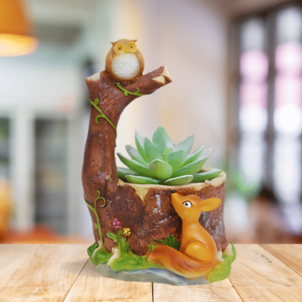 Handcrafted Hanging Resin Flower Pot – Window & Table Decor - Image 3