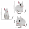 3 cute miniature rabbit figurines