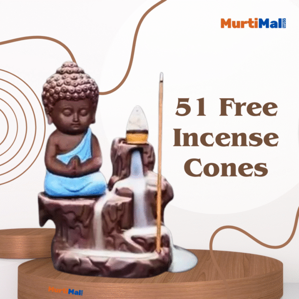 Gautam Buddha Smoke Fountain for Home Decor | Incense Burner | 51 Incense Cones Free (Copy)