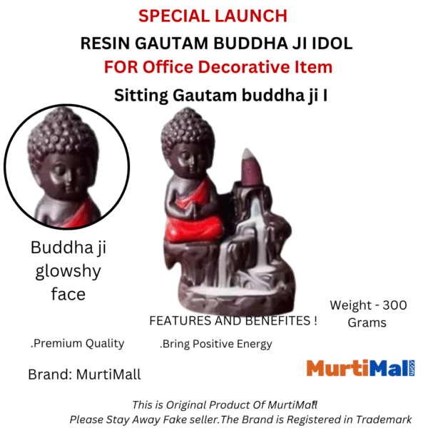 Red Buddha Statue – Symbol of Peace, Passion & Elegant Home Decor - Image 4