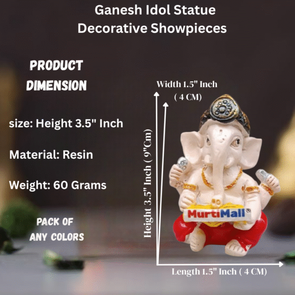 Set of 4 Ganesh Ji Murti – Auspicious Idol for Success, Wisdom & Home Decor - Image 4