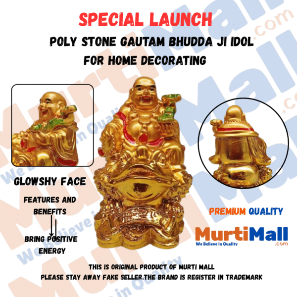 Golden Laughing Buddha – Idol of Joy, Prosperity & Positive Energy - Image 4