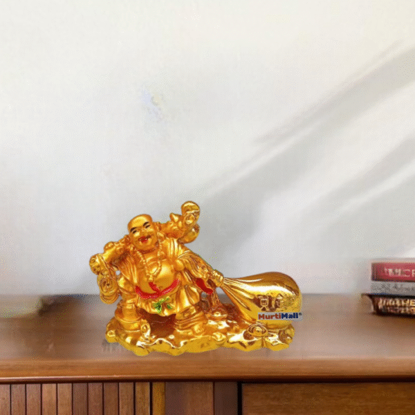 Golden Laughing Buddha – Symbol of Happiness, Wealth & Good Fortune - Image 2