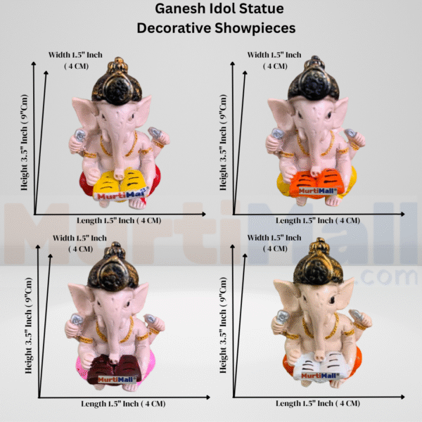 Set of 4 Ganesh Ji Murti – Auspicious Idol for Success, Wisdom & Home Decor - Image 6