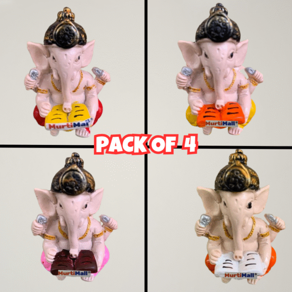 Set of 4 Ganesh Ji Murti – Auspicious Idol for Success, Wisdom & Home Decor - Image 7