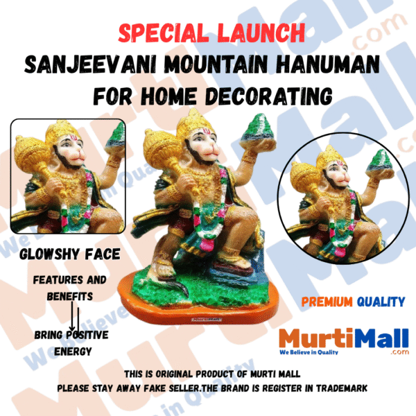Sanjeevani Hanuman Idol – Symbol of Devotion, Strength & Healing Power - Image 4