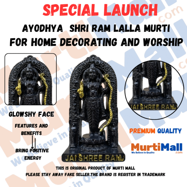 Ram Lalla Statue – Divine Idol of Lord Ram for Blessings & Home Temple - Image 4