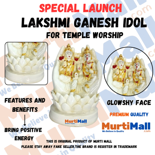 Laxmi Ganesh Murti – Idol for Wealth, Wisdom & Festive Blessings - Image 4